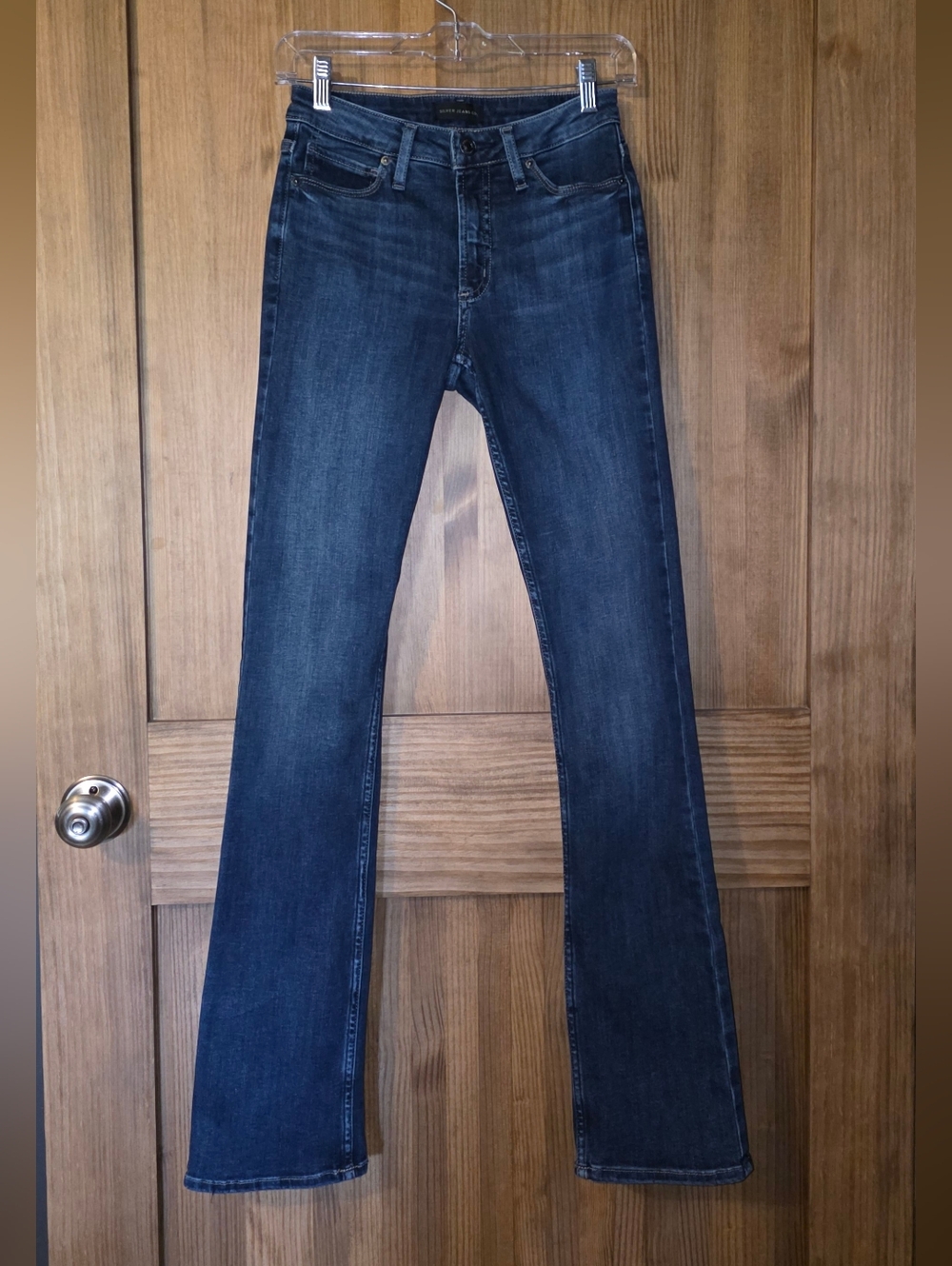 Silver Dark Blue Bootcut Jeans